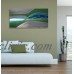 Green Abstract Modern Metal Wall Art Painting Accent Home Decor - Verde Stream   231691801136